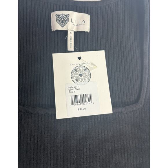 Lita By Ciara - Revolve‎ NWT Two Piece Ribbed Set Black Size Small MSRP $276 - Picture 9 of 12